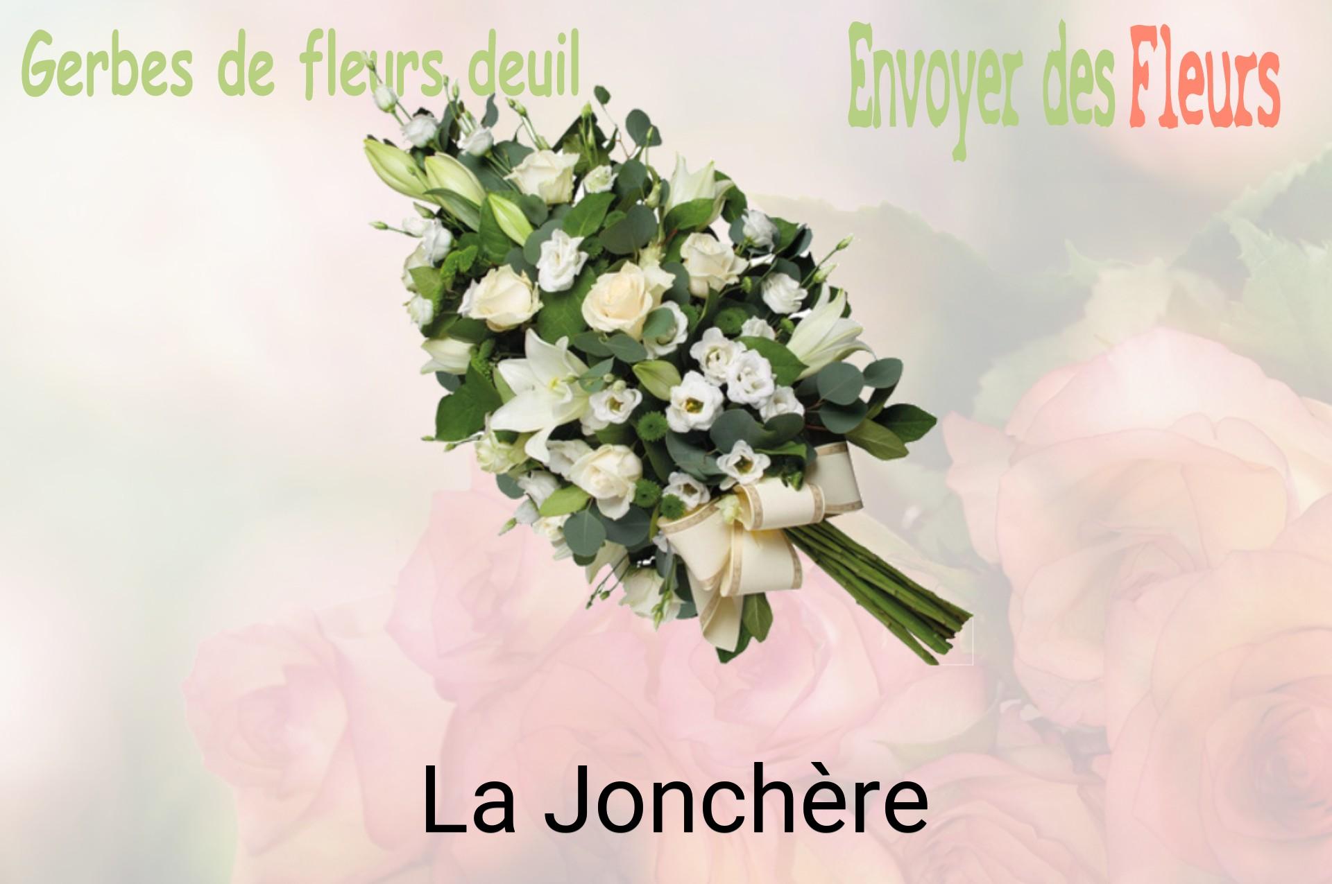 Gerbe de fleurs de deuil livrée à La Jonchère